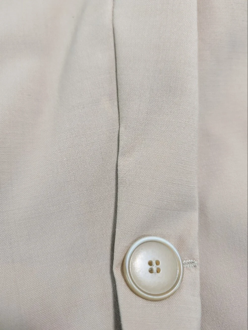 Zanella Tan Single Breasted Three Button Lightweight Blazer